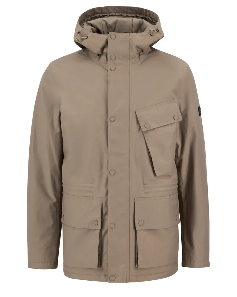 Barbour Wasserdichte Regenjacke Endley mit Kapuze in Beige