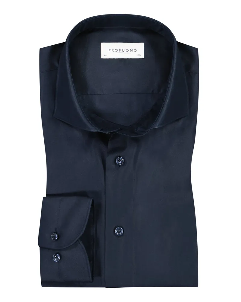 Profuomo Hemd aus Baumwolle, Slim Fit in Marine