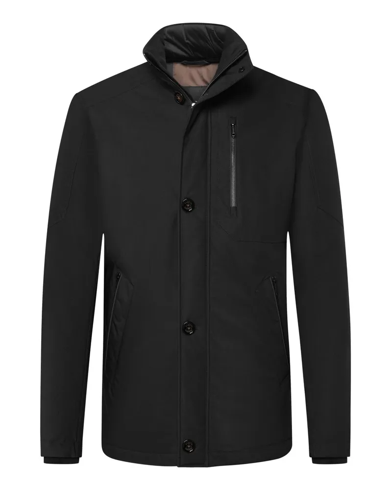 Bugatti Waschbare Funktionsjacke Rainseries mit Stehkragen, Regular Fit in Schwarz