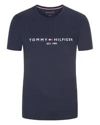 Tommy Hilfiger T-Shirt mit Logo-Frontprint Marine