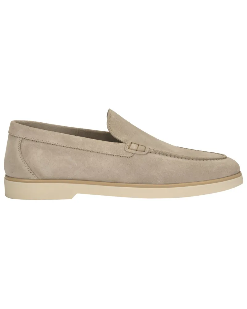 Magnanni Handgefertigte Loafer aus softem Wildleder in Beige