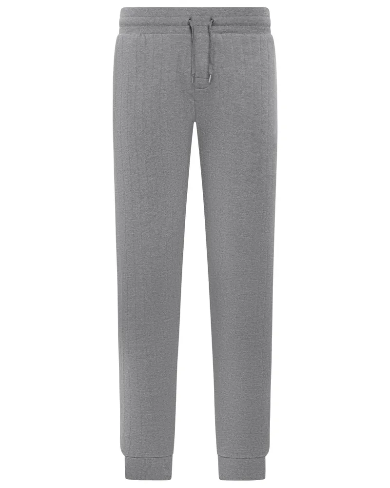 HUGO BOSS Homewear-Jogginghose aus einem Jersey-Mix in Grau