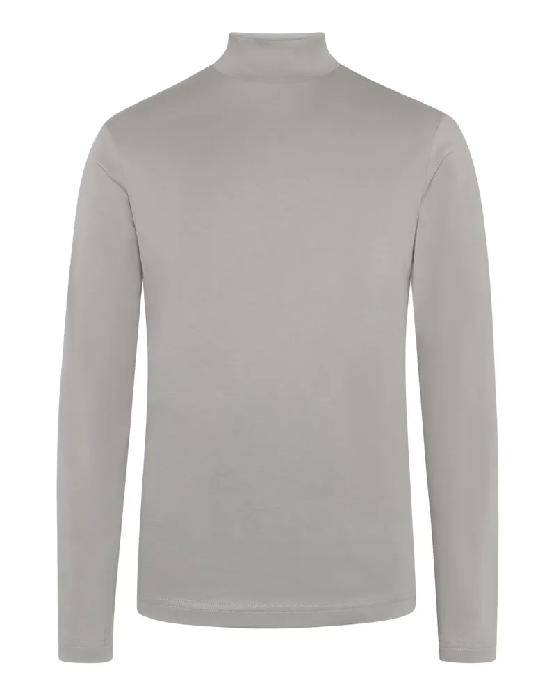 Stefan Brandt Leichtes Rollkragen-Sweatshirt aus Pima-Baumwolle in Grau