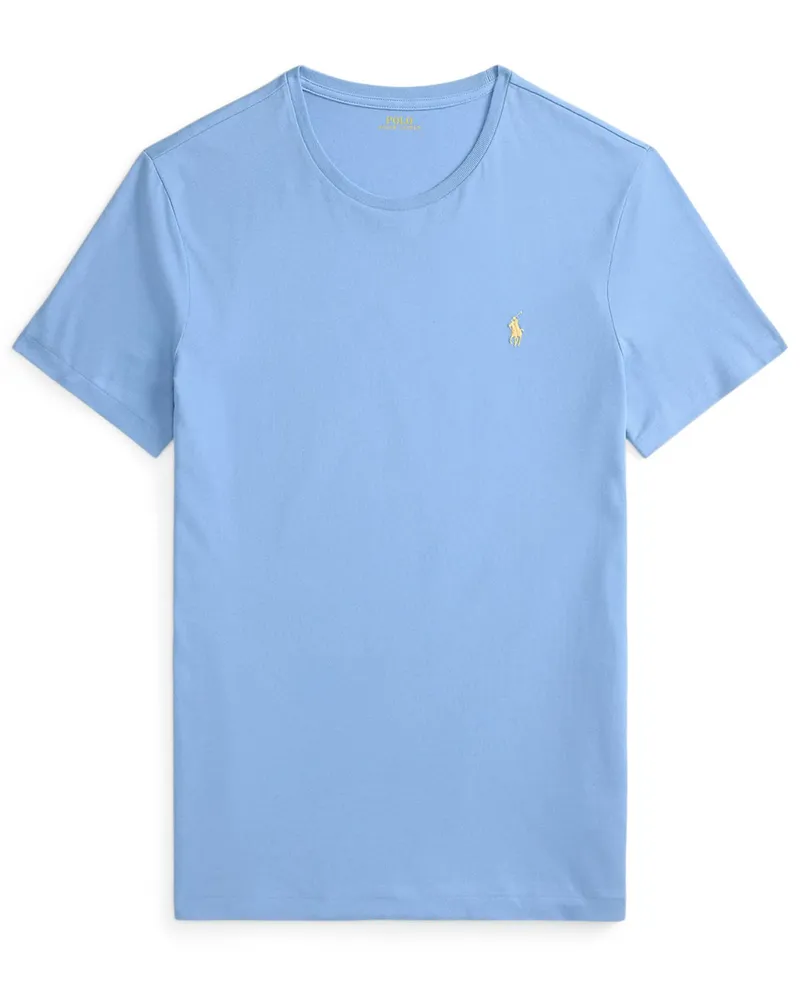 Ralph Lauren Leichtes T-Shirt mit Pony-Stickerei, Custon Slim Fit in Blau