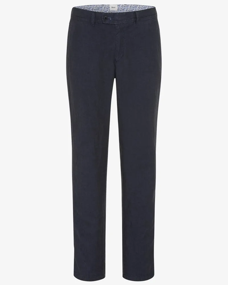 Brax Chino Evans aus Leinen, Regular Fit in Marine