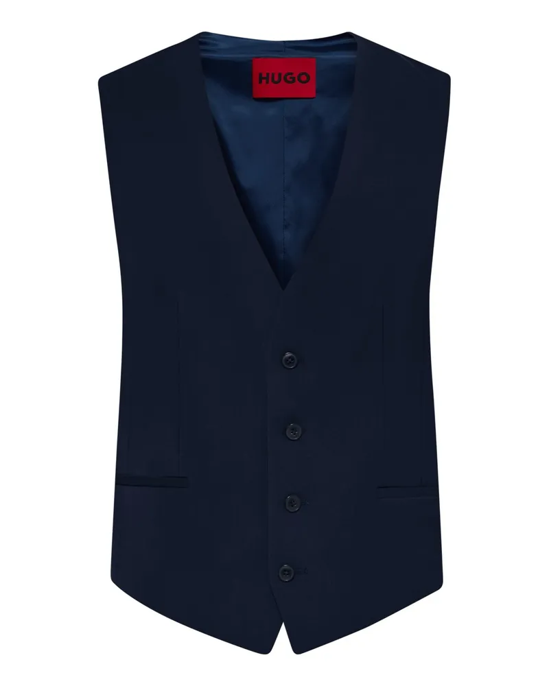 HUGO BOSS Anzugweste aus einer Wollmischung, Slim Fit in Marine