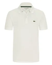 Lacoste Stretch-Poloshirt in Waffelpiqué mit Krokodil-Aufnäher, Regular Fit Weiß