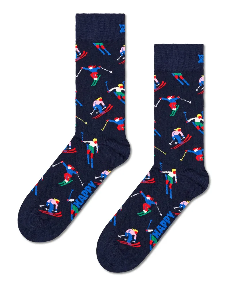 Happy Socks Socken mit Ski-Motiven in Marine