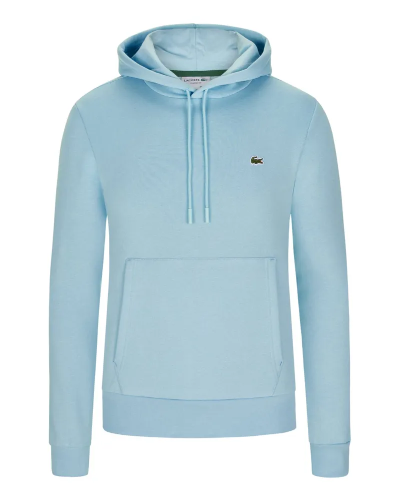 Lacoste Hoodie aus einem Baumwoll-Mix mit Logo-Stickerei, Classic Fit in Hellblau