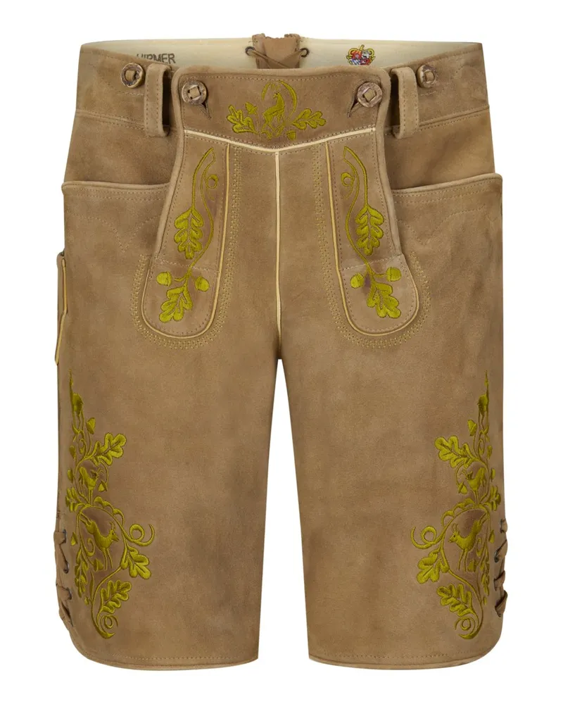 Meindl Lederhose Munich aus Ziegenleder, HIRMER-Edition in Hellbraun