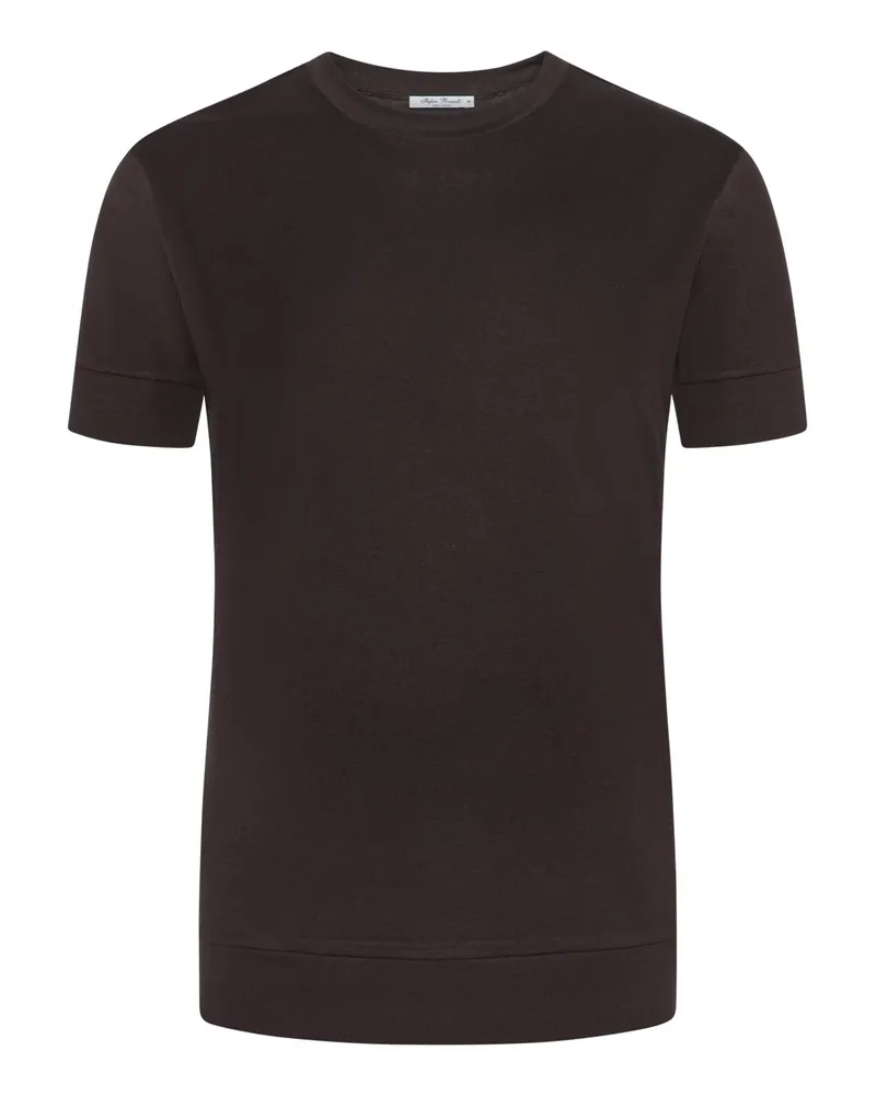 Stefan Brandt Softes T-Shirt aus edler Urpima® Sea Island Baumwolle in Dunkelbraun