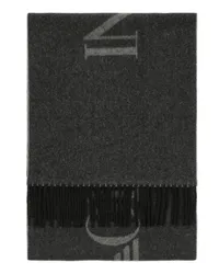 Emporio Armani Schal mit tonalem Label-Schriftzug Schwarz