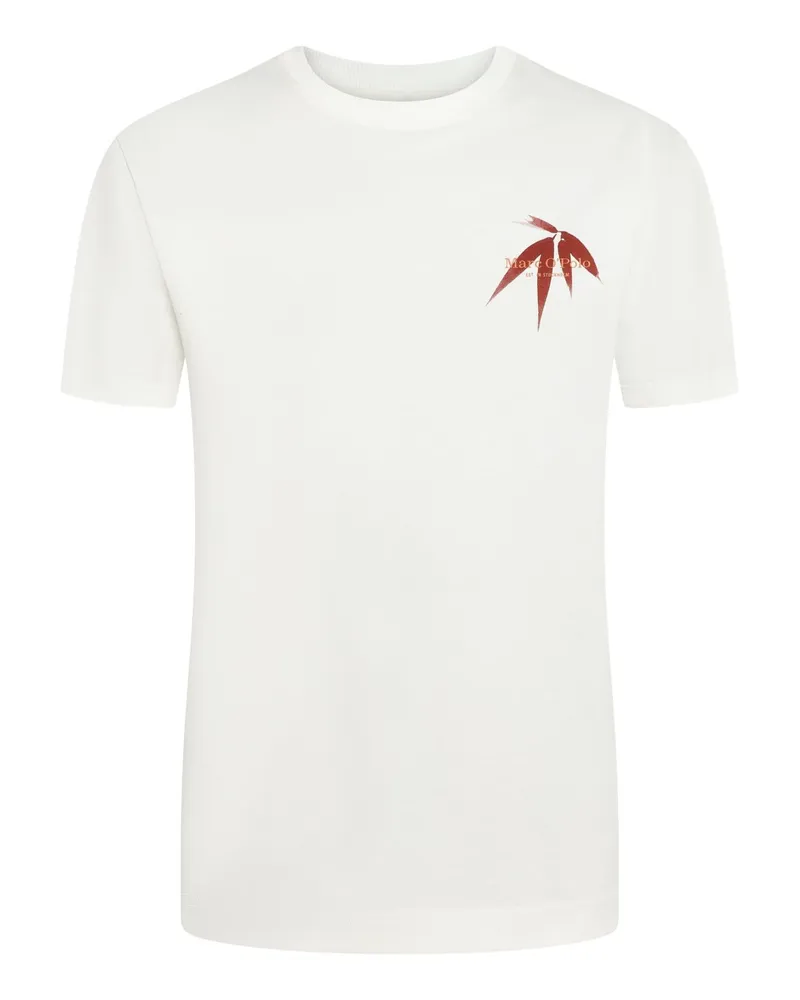 Marc O'Polo Softes T-Shirt mit Rücken-Print in Offwhite