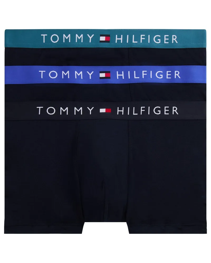 Tommy Hilfiger 3er Pack Stretch-Trunks mit Labelbund in Marine