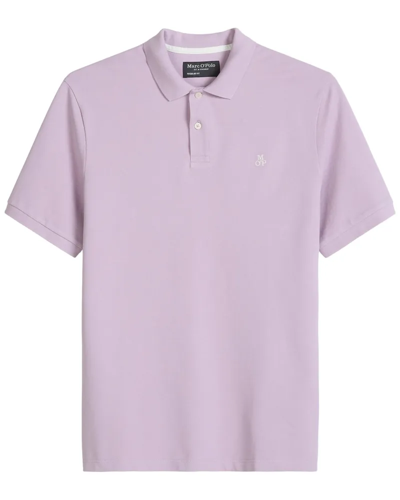 Marc O'Polo Piqué-Poloshirt aus Bio-Baumwolle mit Label-Stickerei, Regular Fit in Rosenrot