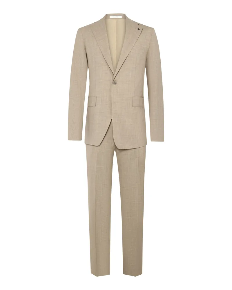 Tagliatore Einreihiger Anzug aus einem Schurwolle-Seide-Mix in Beige