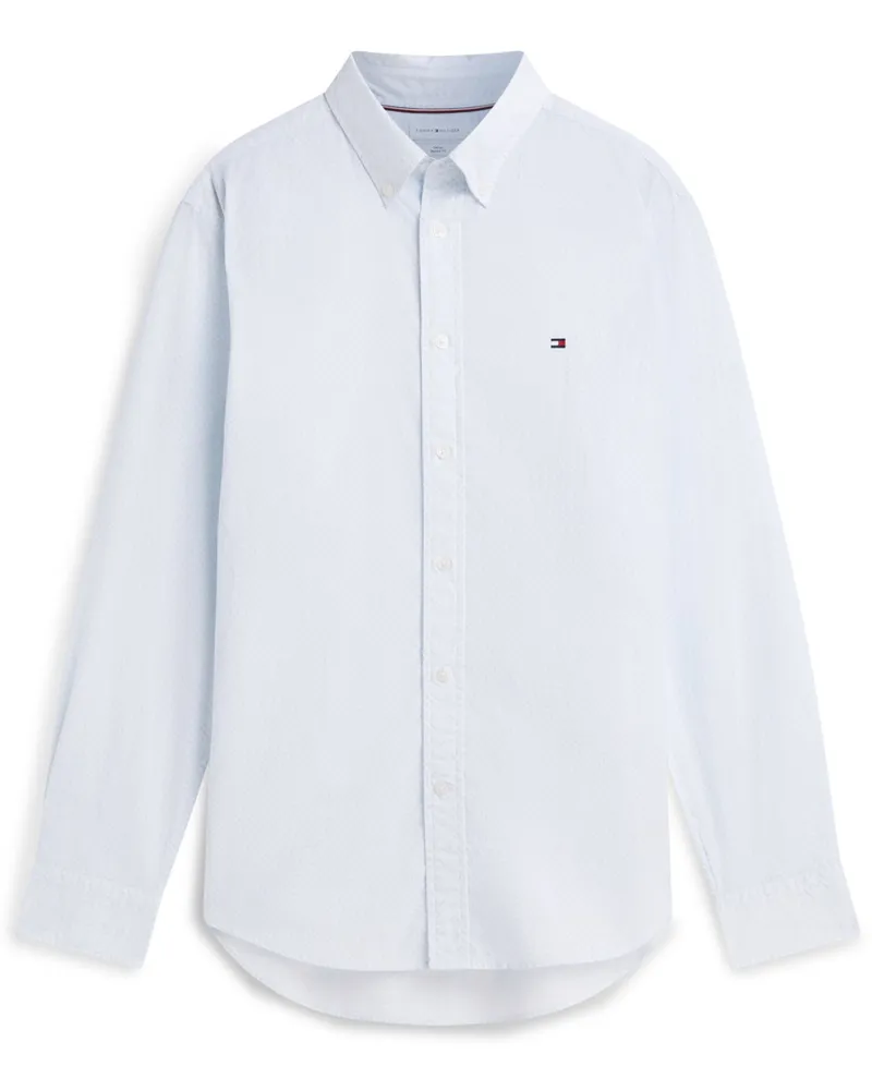 Tommy Hilfiger THFlex-Hemd in Popeline-Qualität mit Button Down-Kragen, Regular Fit in Hellblau