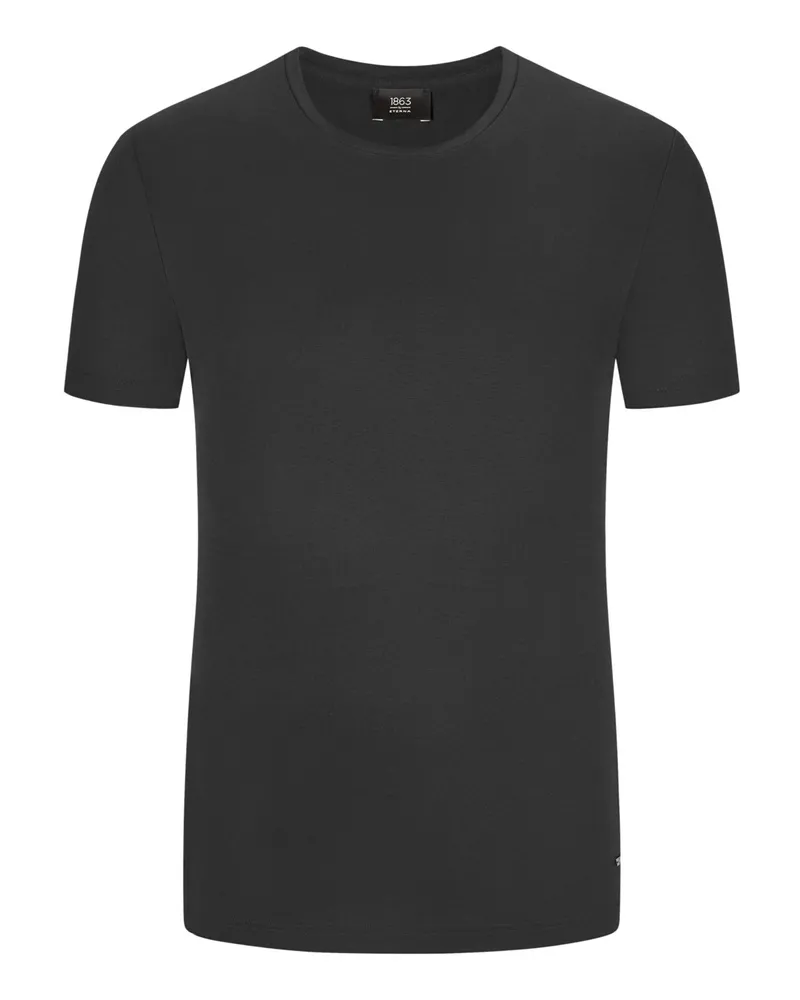 Eterna T-Shirt mit Lyocell-Anteil in Schwarz