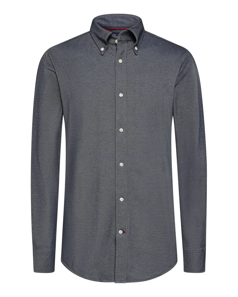 Tommy Hilfiger Oxfordhemd mit Struktur und Stretch, Slim Fit in Marine