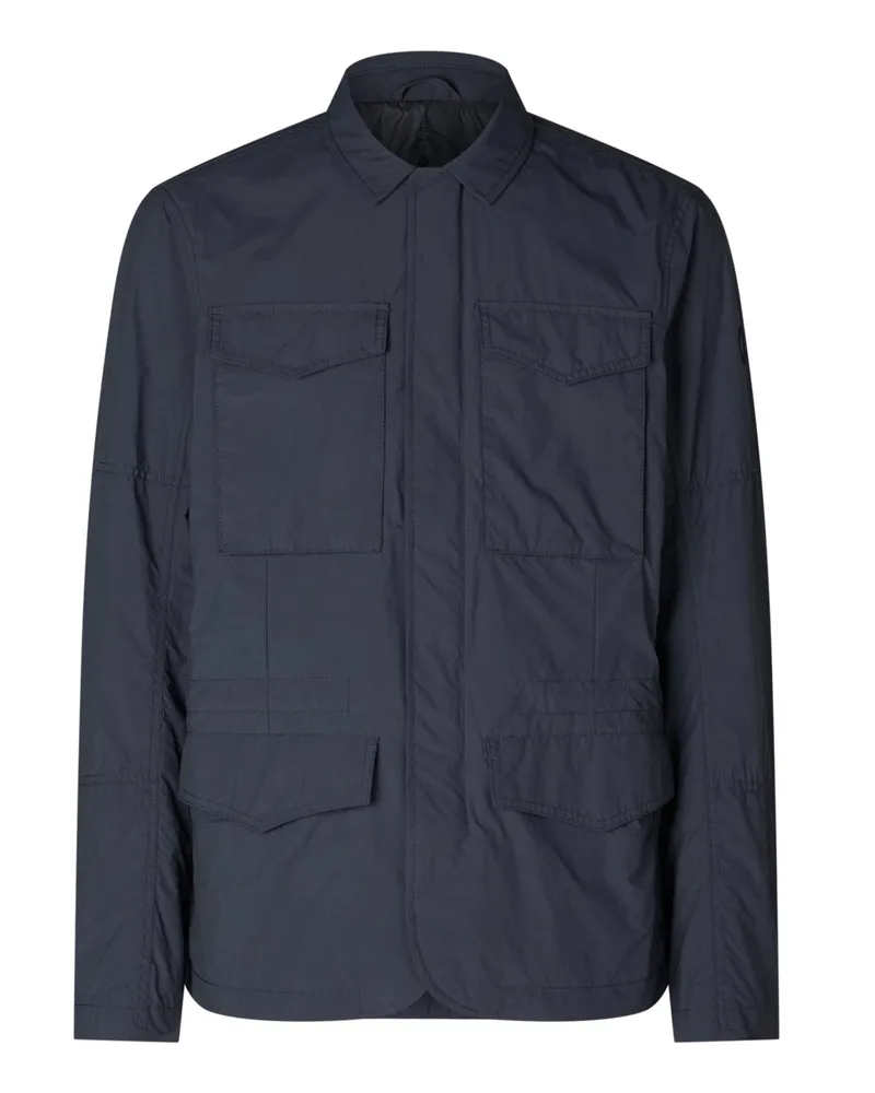 Save The Duck Leichtes Fieldjacket aus recyceltem Material mit Logo-Aufnäher in Marine