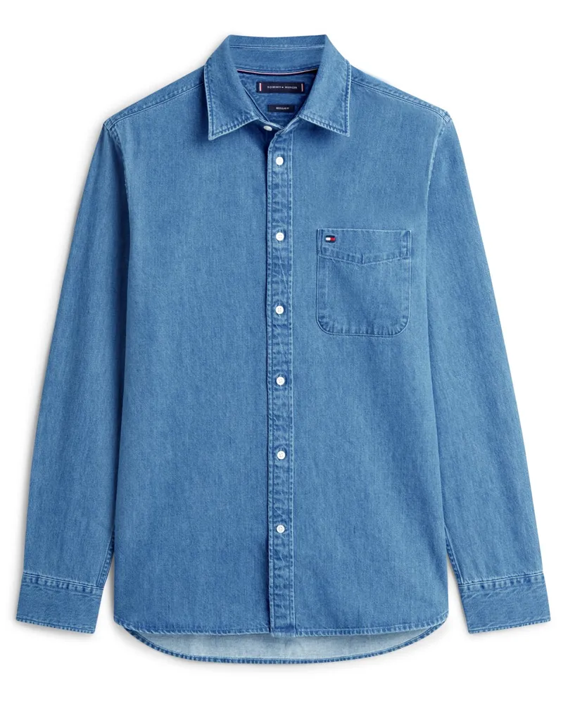 Tommy Hilfiger Jeanshemd mit Brusttasche, Regular Fit in Denim