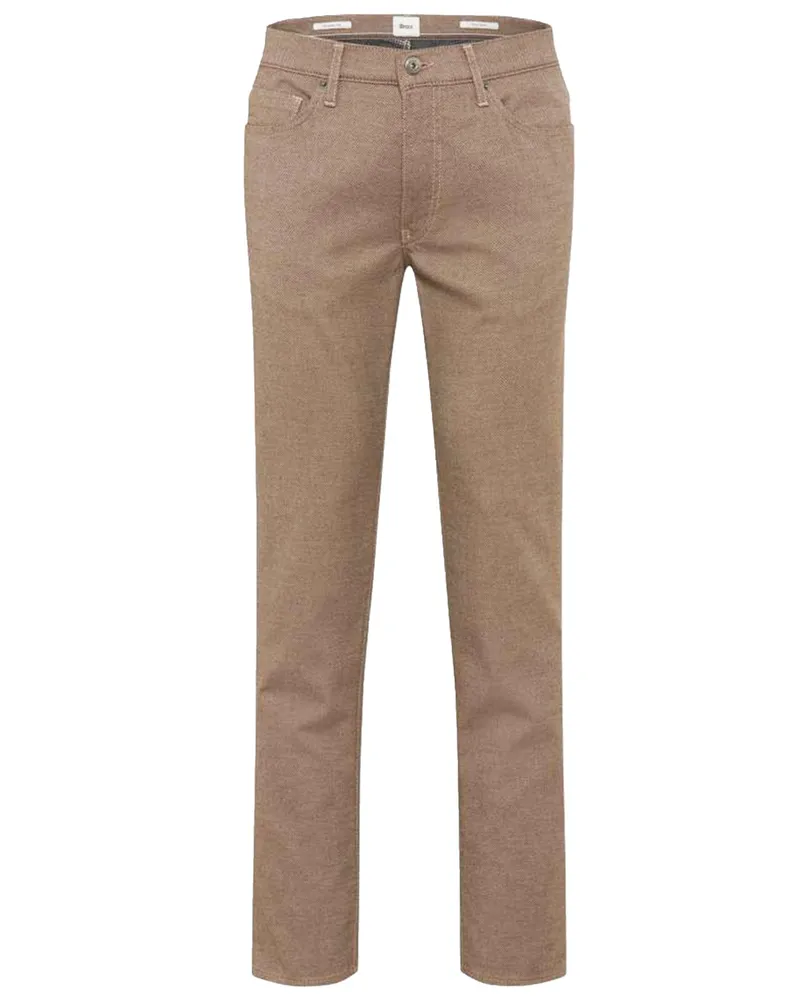 Brax 5-Pocket Hose Cadiz im Wool-Look, Straight Fit in Beige