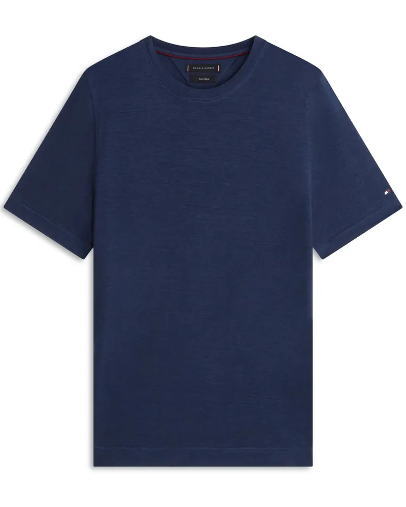 Tommy Hilfiger Leichtes Strickshirt aus einem Leinen-Mix in Marine