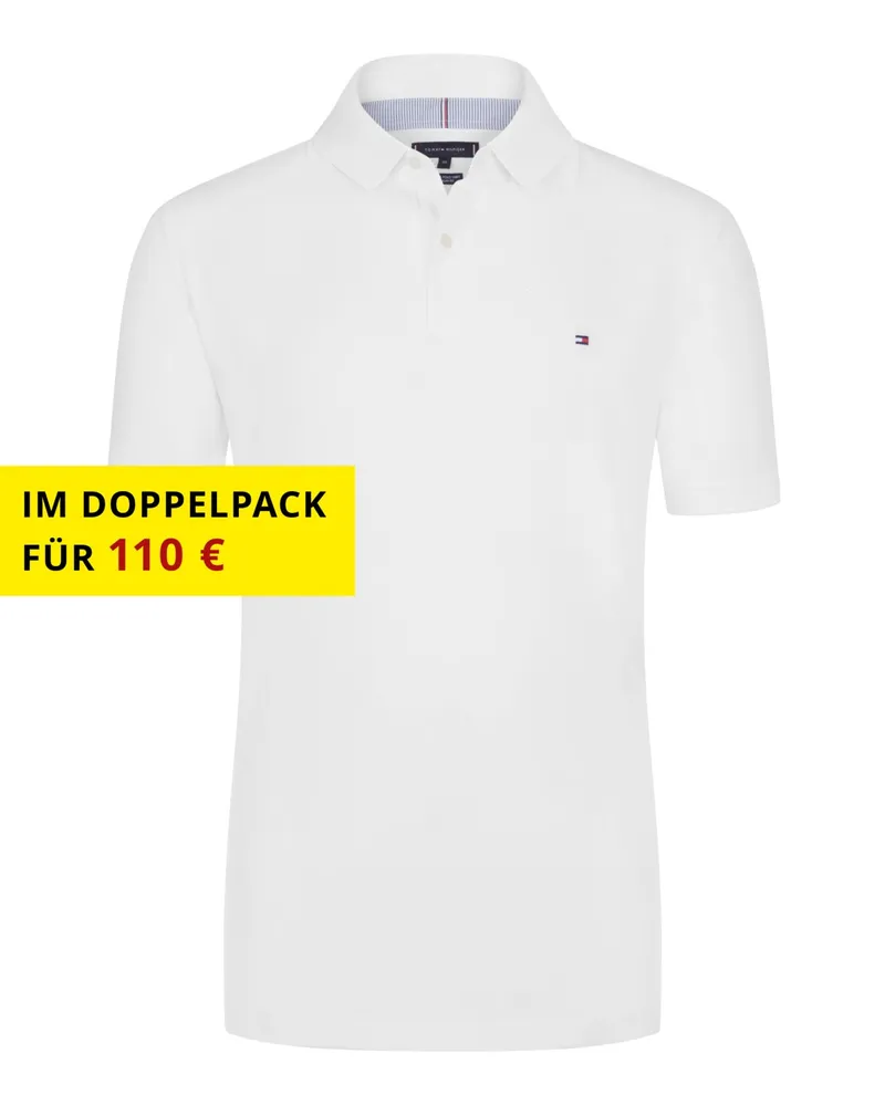 Tommy Hilfiger Piqué-Poloshirt 1985, Regular Fit in Weiß