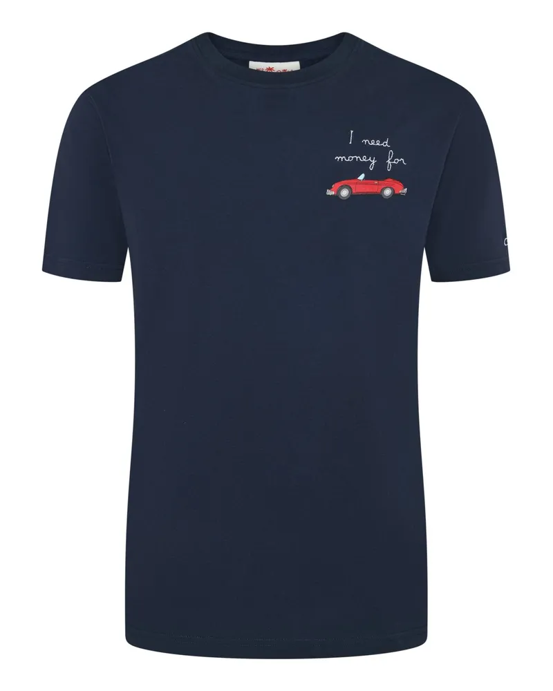 MC2 Saint Barth Summer T-Shirt mit kleiner PORSCHE-Stickerei in Marine
