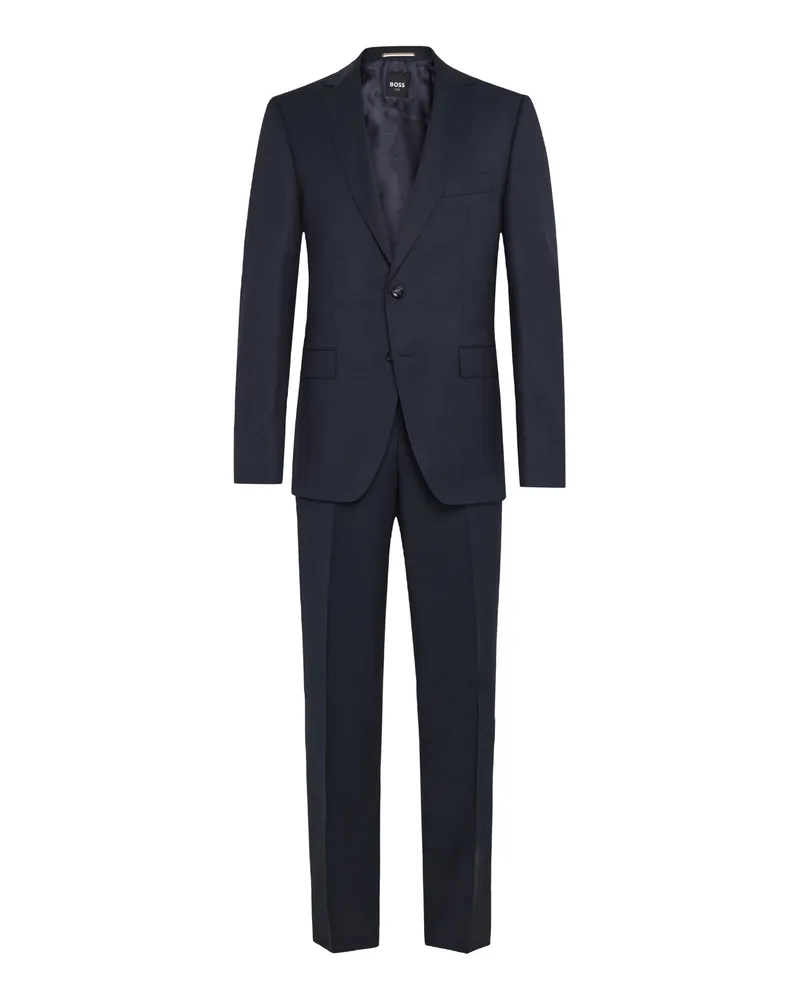 HUGO BOSS Einreihiger Anzug aus Schurwolle in Blau
