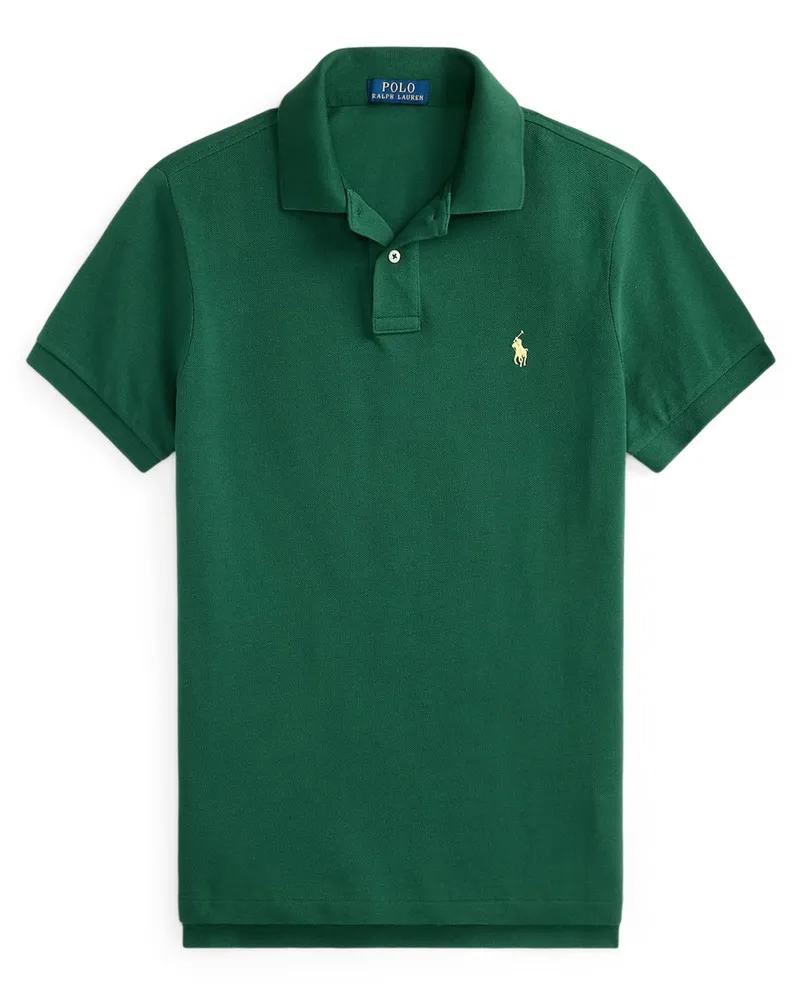 Ralph Lauren Piqué-Poloshirt mit Logo-Stickerei, Custom Slim Fit in Tanne