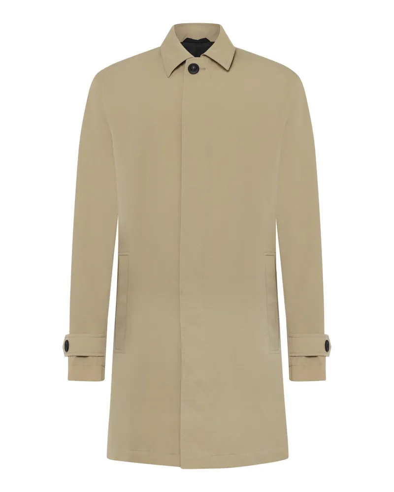 HUGO BOSS Leichter Kurzmantel mit Umlegekragen in Beige