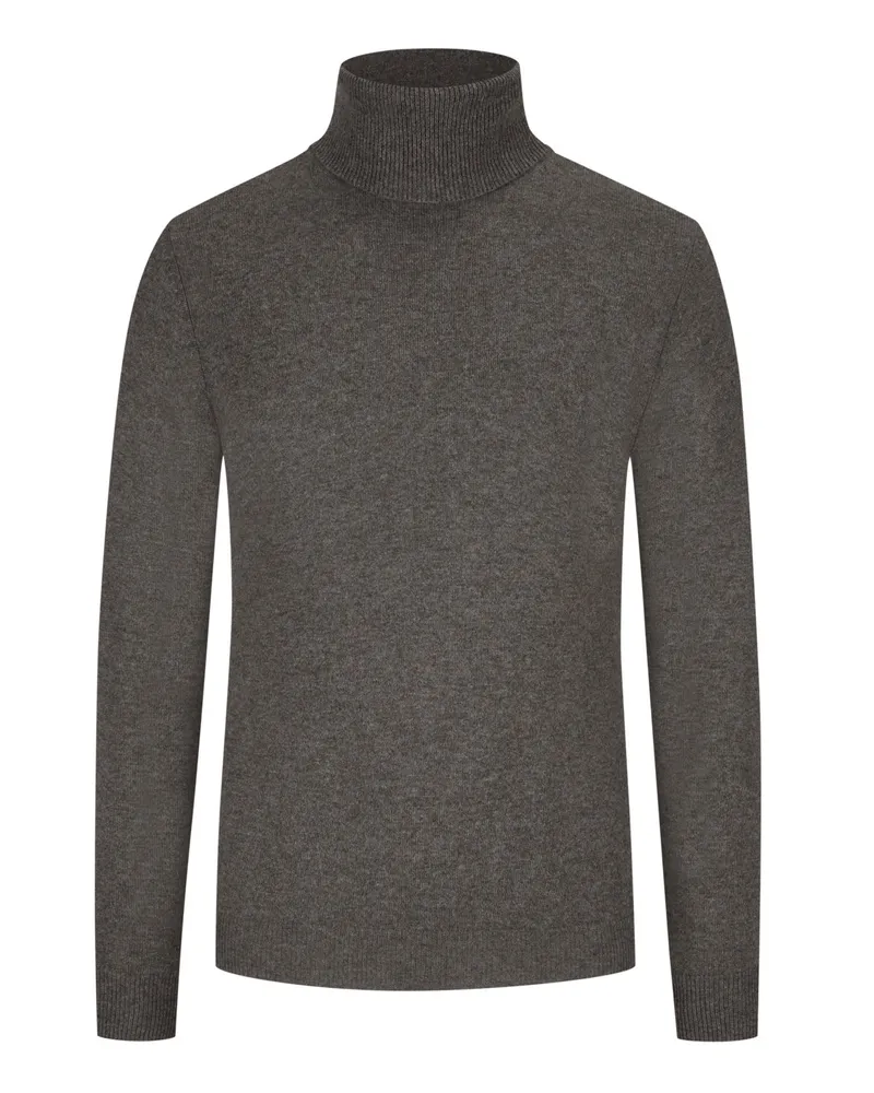 Tom Rusborg Leichter Rollkragenpullover aus Kaschmir in Braun