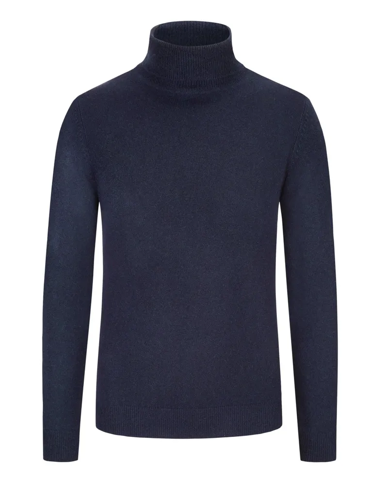 Tom Rusborg Leichter Kaschmirpullover mit Rollkragen in Marine