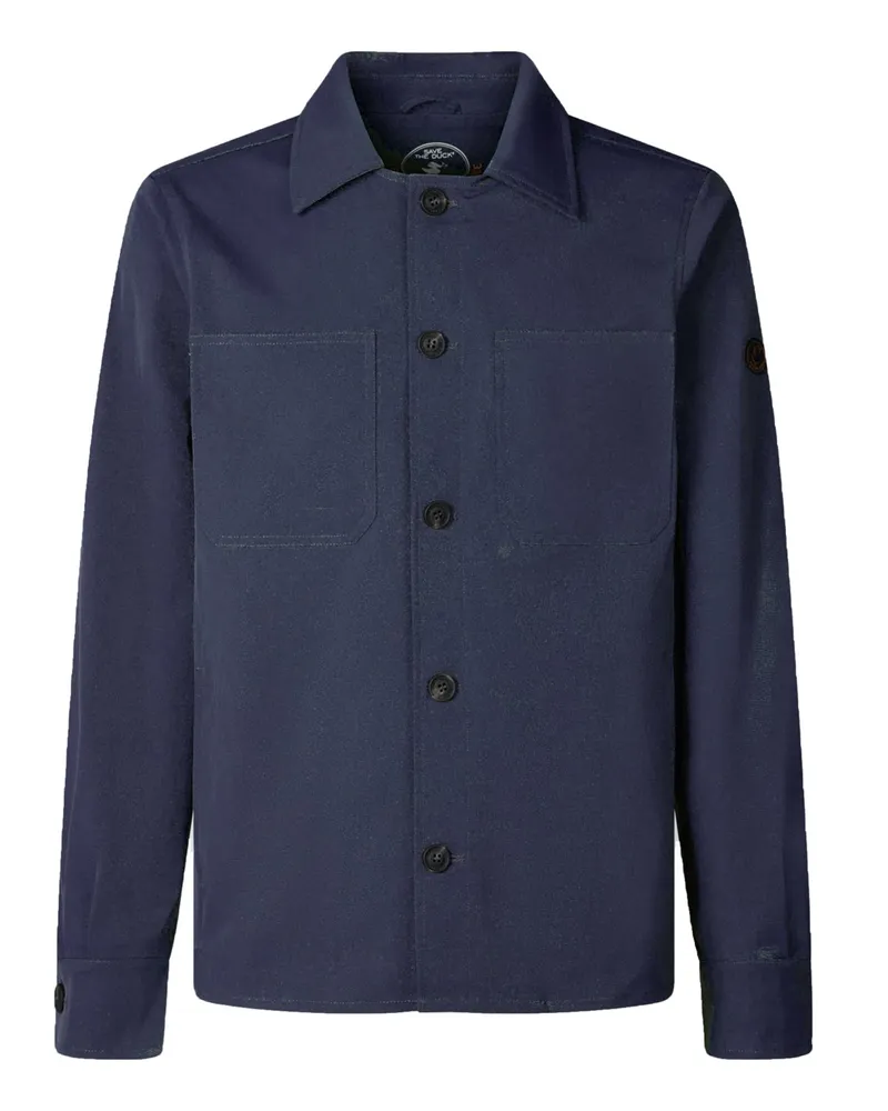 Save The Duck Leichtes Overshirt aus einem recycelten Material-Mix, Relaxed Fit in Marine
