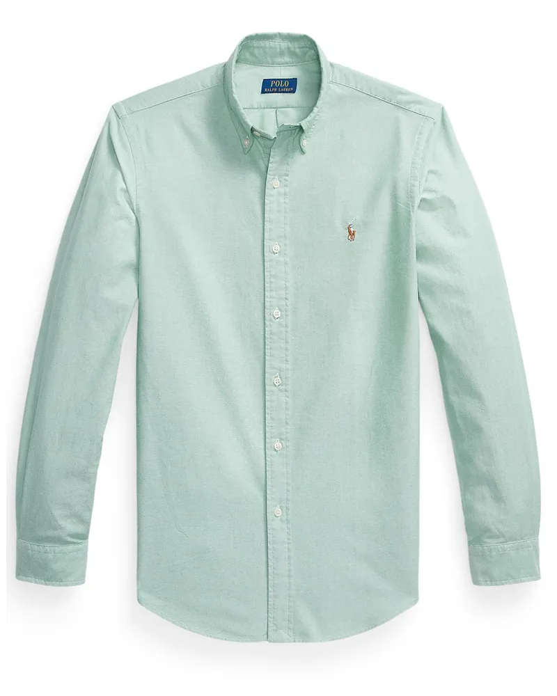 Ralph Lauren Oxfordhemd mit Logo-Aufnäher, Custom Fit in Grün