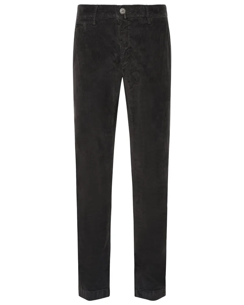Jacob Cohën Chino Bobby aus Stretch-Baumwoll-Cordsamt, Slim Fit in Dunkelbraun