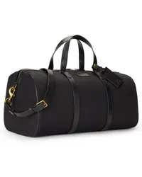 Ralph Lauren Segeltuch-Reisetasche mit Lederbesatz Schwarz