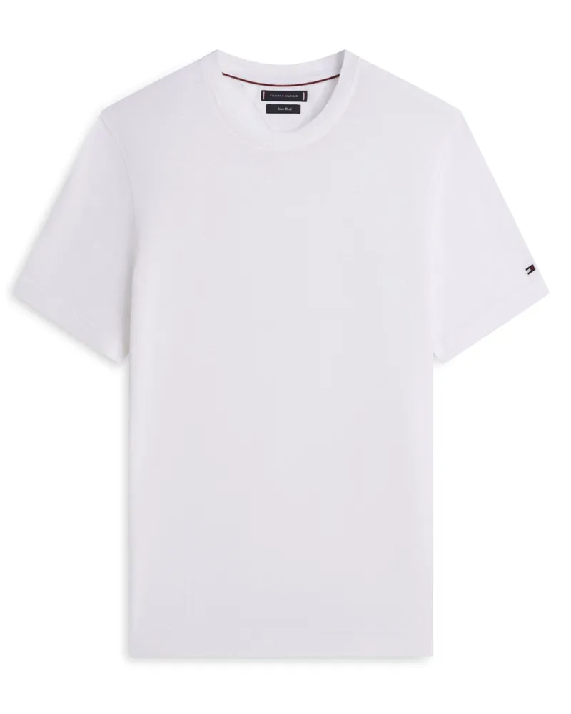 Tommy Hilfiger Leichtes Strickshirt aus einem Leinen-Mix in Weiß