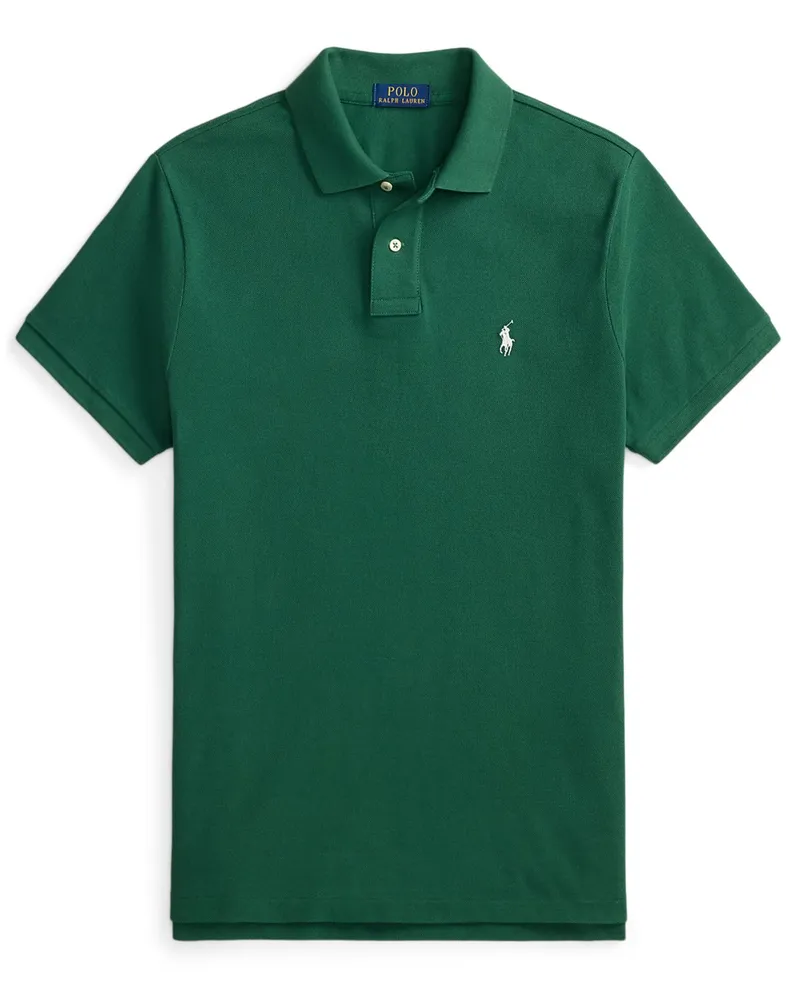 Ralph Lauren Piqué-Poloshirt aus Baumwolle mit Logo-Stickerei, Slim Fit in Grün