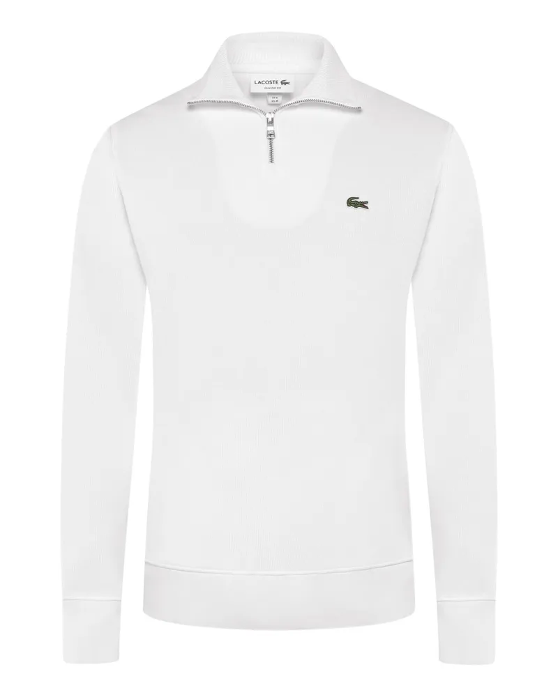 Lacoste Baumwoll-Troyer mit Logo-Stickerei in Offwhite