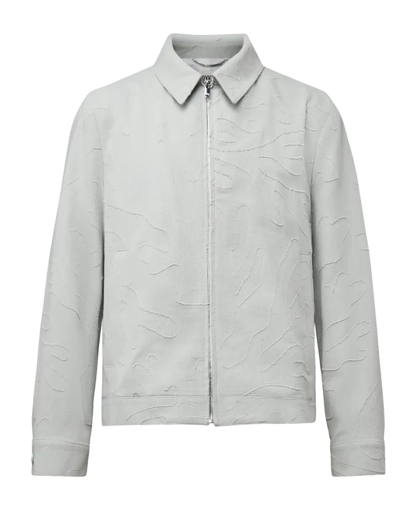 Drykorn Oveshirt mit strukturiertem Muster und Zip in Salbei