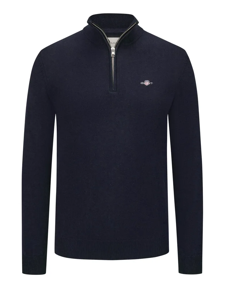 Gant Feinstrick-Troyer mit Logo-Stickerei in Marine