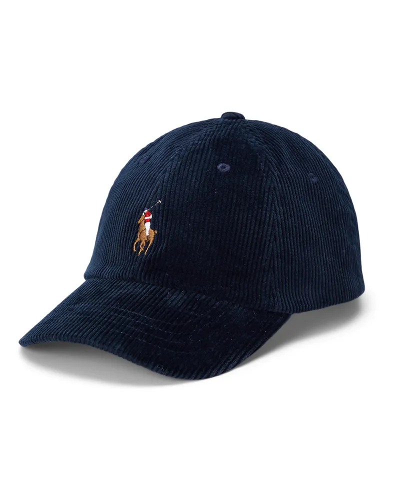 Ralph Lauren Cap in Cord-Qualität mit Logo-Stickerei in Marine