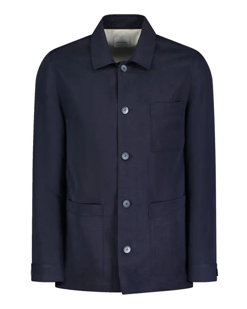 Roy Robson Overshirt Bellandi aus Lyocell und Leinen, Regular Fit in Blau