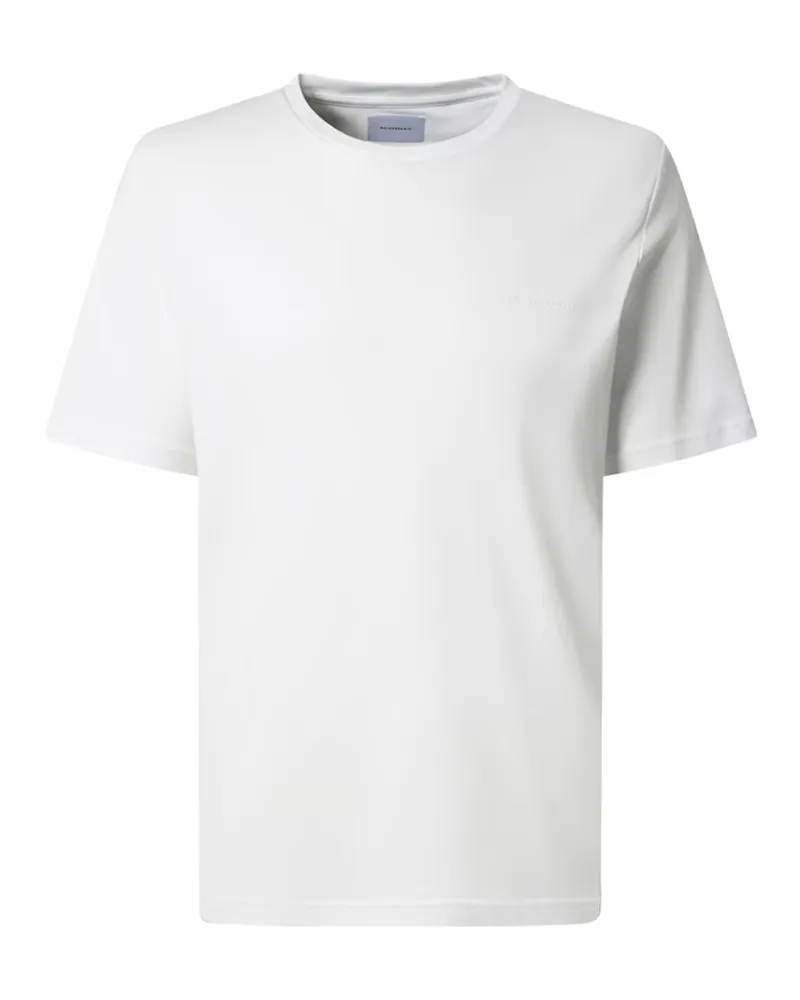 Baldessarini Unifarbenes T-Shirt aus Baumwolle mit O-Neck, Regular in Weiß