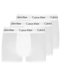 Calvin Klein 3er Pack Boxer Trunks mit Labelbund und Stretchanteil Weiß