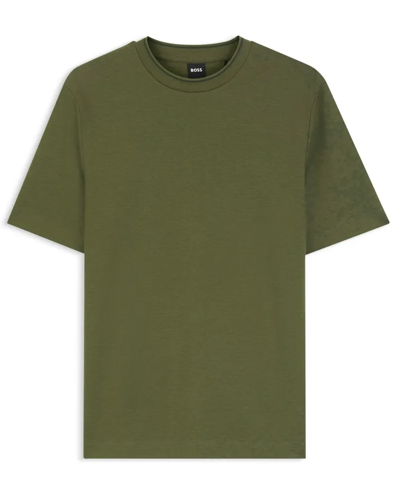 HUGO BOSS Performance-Shirt aus einem elastischen Lyocell-Mix in Oliv