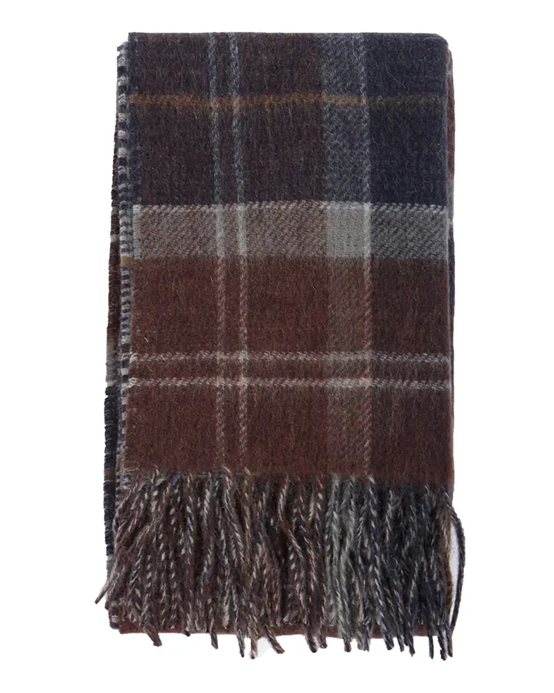 Barbour Schal aus Lammwolle mit Tartan-Muster in Marine