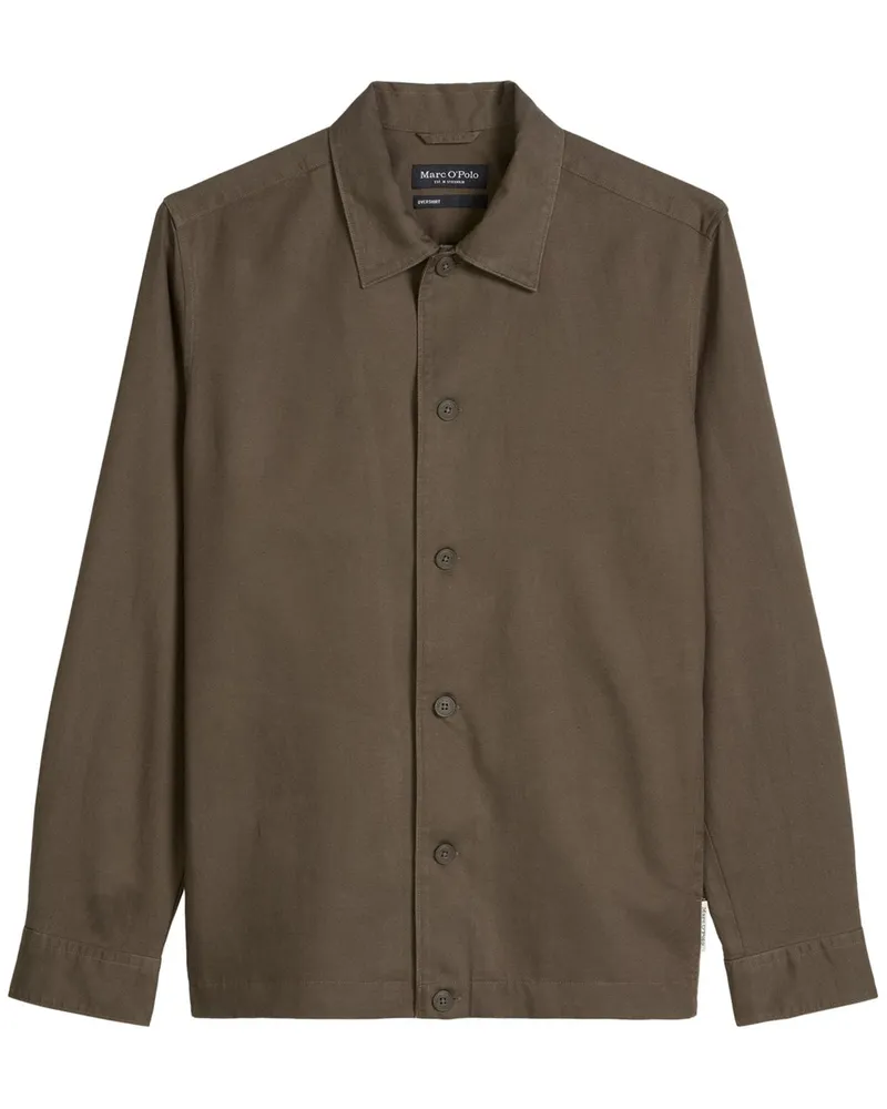 Marc O'Polo Leichtes Overshirt aus einem Lyocell-Mix, Regular Fit in Braun